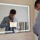Smart Android Mirror 30" X 21" with 15" Touchscreen Display | Voice-Enabled, Wi-Fi & App Compatible
