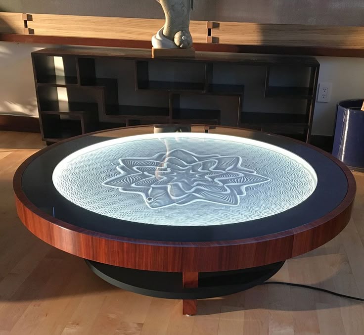 Kinetic Art Coffee Table | Interactive Sand Patterns | Modern Design  Bluetooth, iOS, Android 21''18'' (Copy)