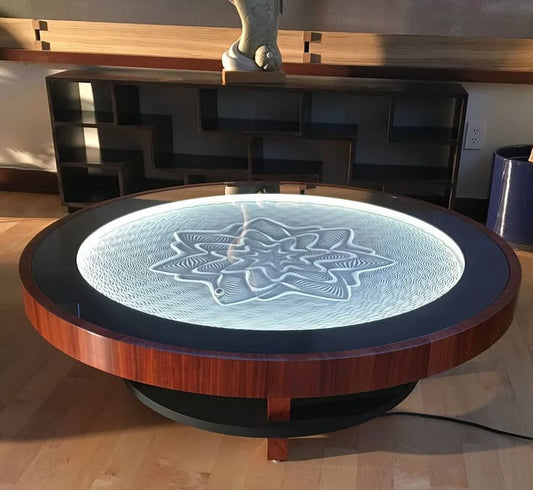 Kinetic Art Coffee Table | Interactive Sand Patterns | Modern Design  Bluetooth, iOS, Android 21''18'' (Copy)