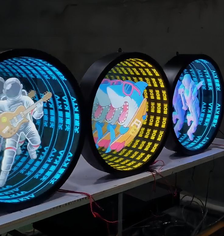 Infinity Mirror Wall Art | LED Light Illusion | Personalized Design & Size Options