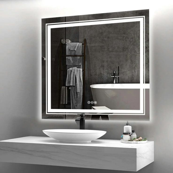 Smart LED Mirror with Defogger, Digital Clock & Bluetooth Speaker | Fully Customizable Design