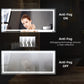 Smart LED Mirror with Defogger, Digital Clock & Bluetooth Speaker | Fully Customizable Design