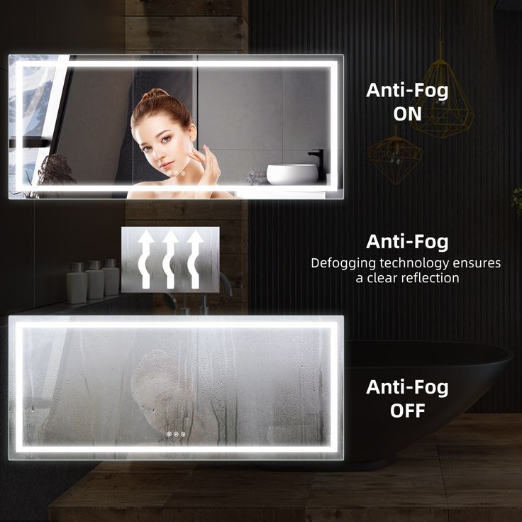 Smart LED Mirror with Defogger, Digital Clock & Bluetooth Speaker | Fully Customizable Design