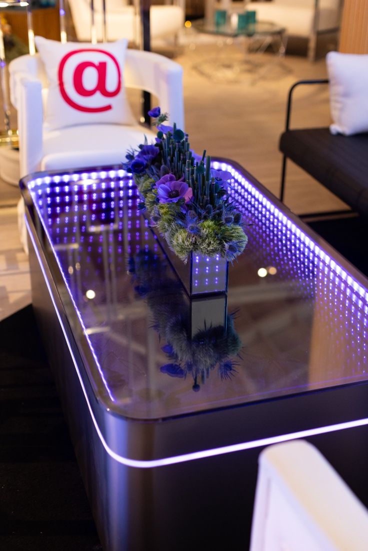 Infinity Mirror Art Table | LED Light Illusion Coffee Table with Personalized Design powered by Battery Under 6 Sq.ft