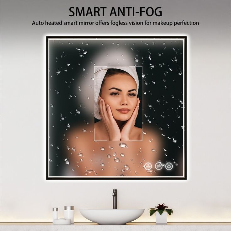 Smart LED Mirror with Defogger, Digital Clock & Bluetooth Speaker | Fully Customizable Design
